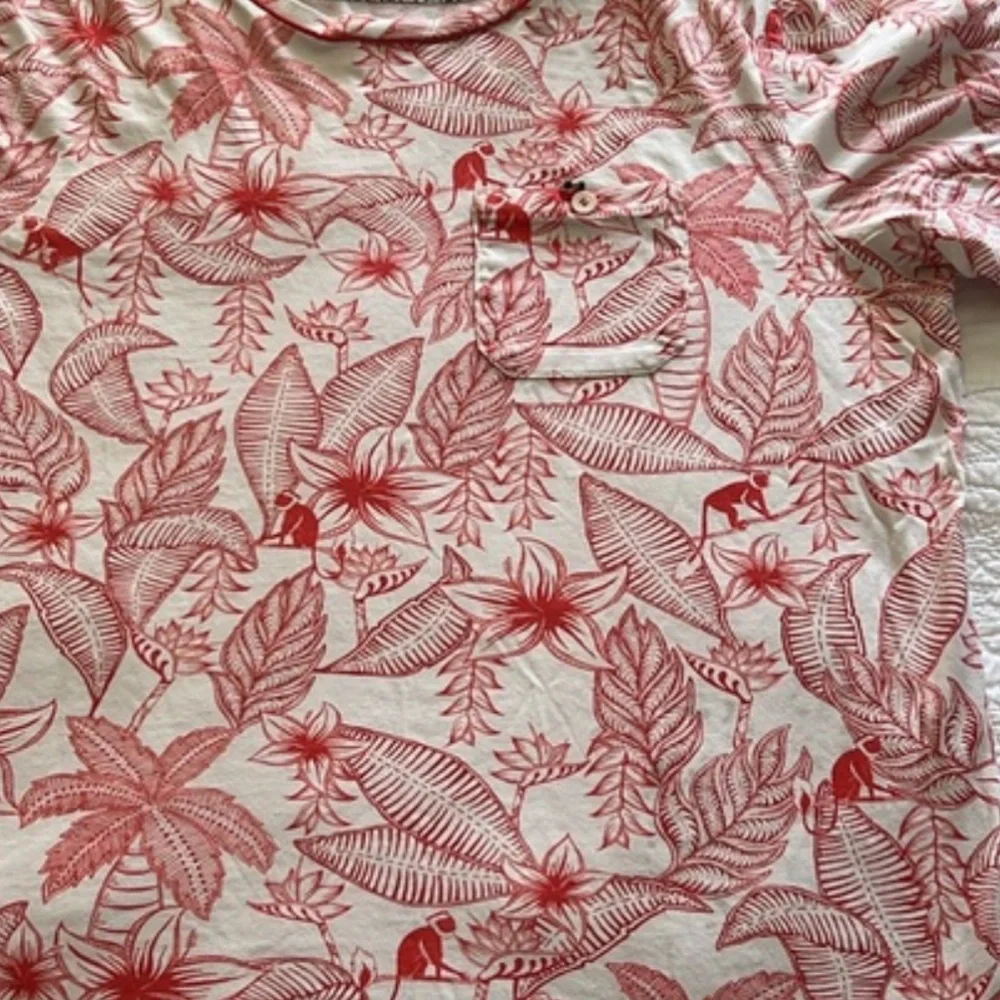 EUC Ted Baker Men’s Red Bengal Floral Print Tee 4